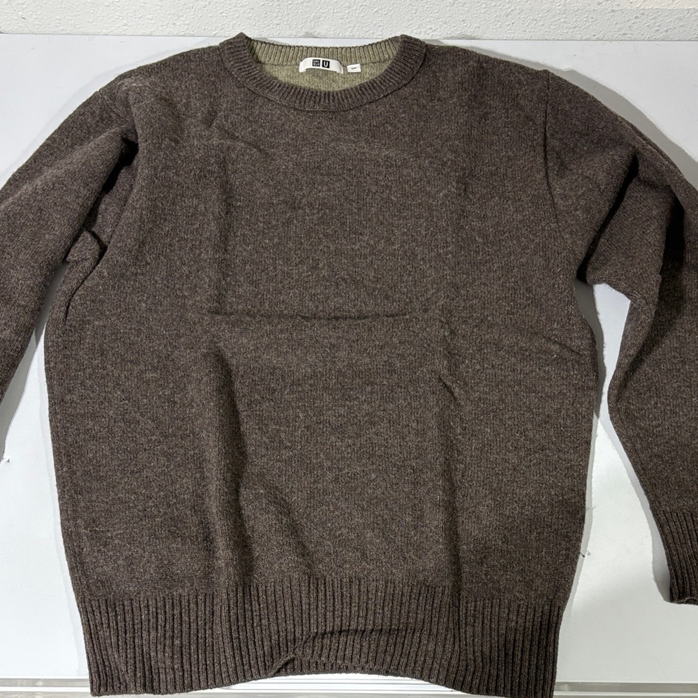 Uniqlo Brown Wool Knit Sweater Size Small